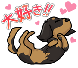 I Love Dachshund (Black Tan2) sticker #13867056
