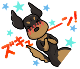 I Love Dachshund (Black Tan2) sticker #13867058