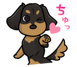 I Love Dachshund (Black Tan2) sticker #13867060