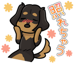 I Love Dachshund (Black Tan2) sticker #13867062