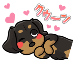 I Love Dachshund (Black Tan2) sticker #13867063