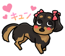 I Love Dachshund (Black Tan2) sticker #13867068