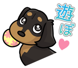 I Love Dachshund (Black Tan2) sticker #13867070
