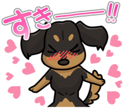 I Love Dachshund (Black Tan2) sticker #13867071