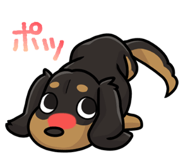 I Love Dachshund (Black Tan2) sticker #13867075