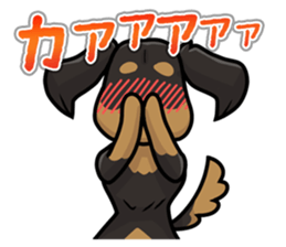 I Love Dachshund (Black Tan2) sticker #13867076