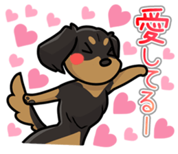 I Love Dachshund (Black Tan2) sticker #13867077