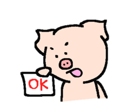 Boy of the piglet sticker #13867687