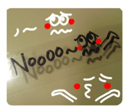 Reaction of a tape. sticker #13868207