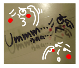 Reaction of a tape. sticker #13868223