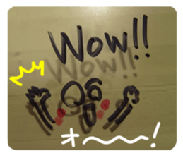 Reaction of a tape. sticker #13868229