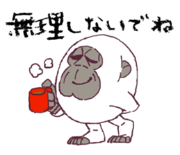 Round gorilla sticker #13868540