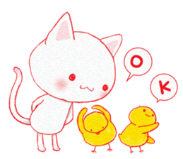 CAT with chick sticker #13868899