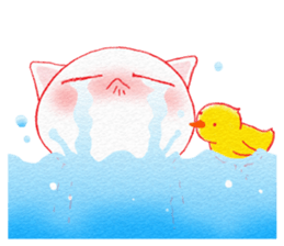 CAT with chick sticker #13868905