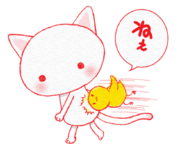 CAT with chick sticker #13868909