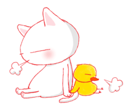 CAT with chick sticker #13868913