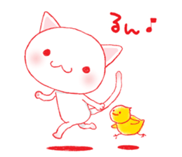 CAT with chick sticker #13868916