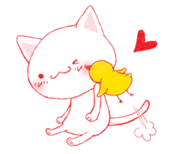 CAT with chick sticker #13868917