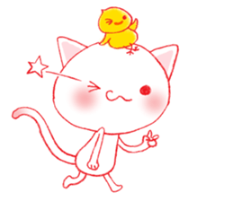 CAT with chick sticker #13868918