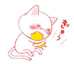 CAT with chick sticker #13868922