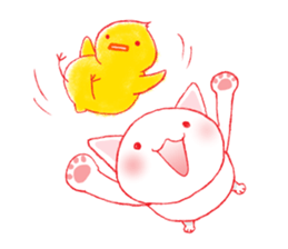 CAT with chick sticker #13868923