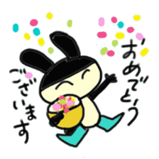 Words of the rabbit that a heart warms sticker #13869250