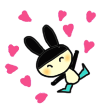 Words of the rabbit that a heart warms sticker #13869273