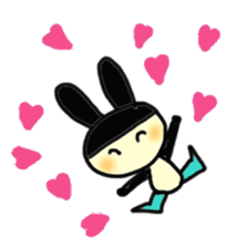 Words of the rabbit that a heart warms sticker #13869273