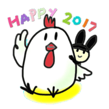 Words of the rabbit that a heart warms sticker #13869276