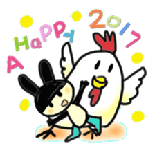 Words of the rabbit that a heart warms sticker #13869277