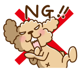 Putaro the Poodle winter version sticker #13869340