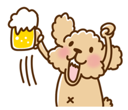 Putaro the Poodle winter version sticker #13869349