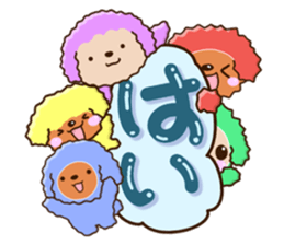 Colorful toy poodle. sticker #13869750