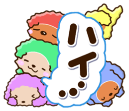 Colorful toy poodle. sticker #13869752