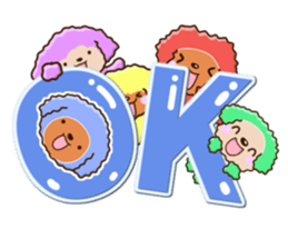 Colorful toy poodle. sticker #13869754