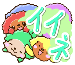 Colorful toy poodle. sticker #13869756