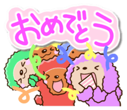 Colorful toy poodle. sticker #13869758