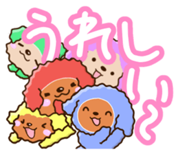 Colorful toy poodle. sticker #13869759