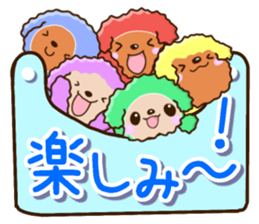 Colorful toy poodle. sticker #13869760
