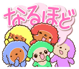 Colorful toy poodle. sticker #13869761