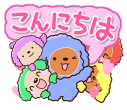 Colorful toy poodle. sticker #13869763