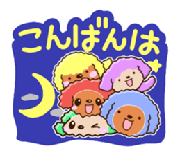 Colorful toy poodle. sticker #13869764