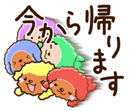 Colorful toy poodle. sticker #13869771