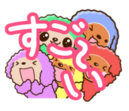 Colorful toy poodle. sticker #13869774