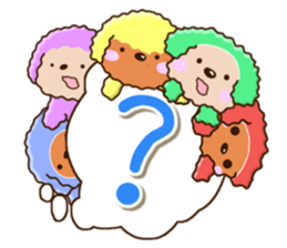 Colorful toy poodle. sticker #13869776