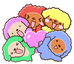 Colorful toy poodle. sticker #13869777