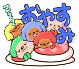 Colorful toy poodle. sticker #13869780