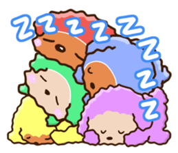 Colorful toy poodle. sticker #13869781