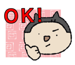 sticker of the bobbed hair cat sticker #13869825