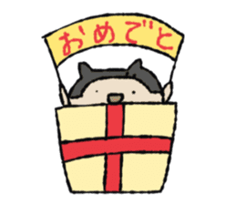 sticker of the bobbed hair cat sticker #13869831